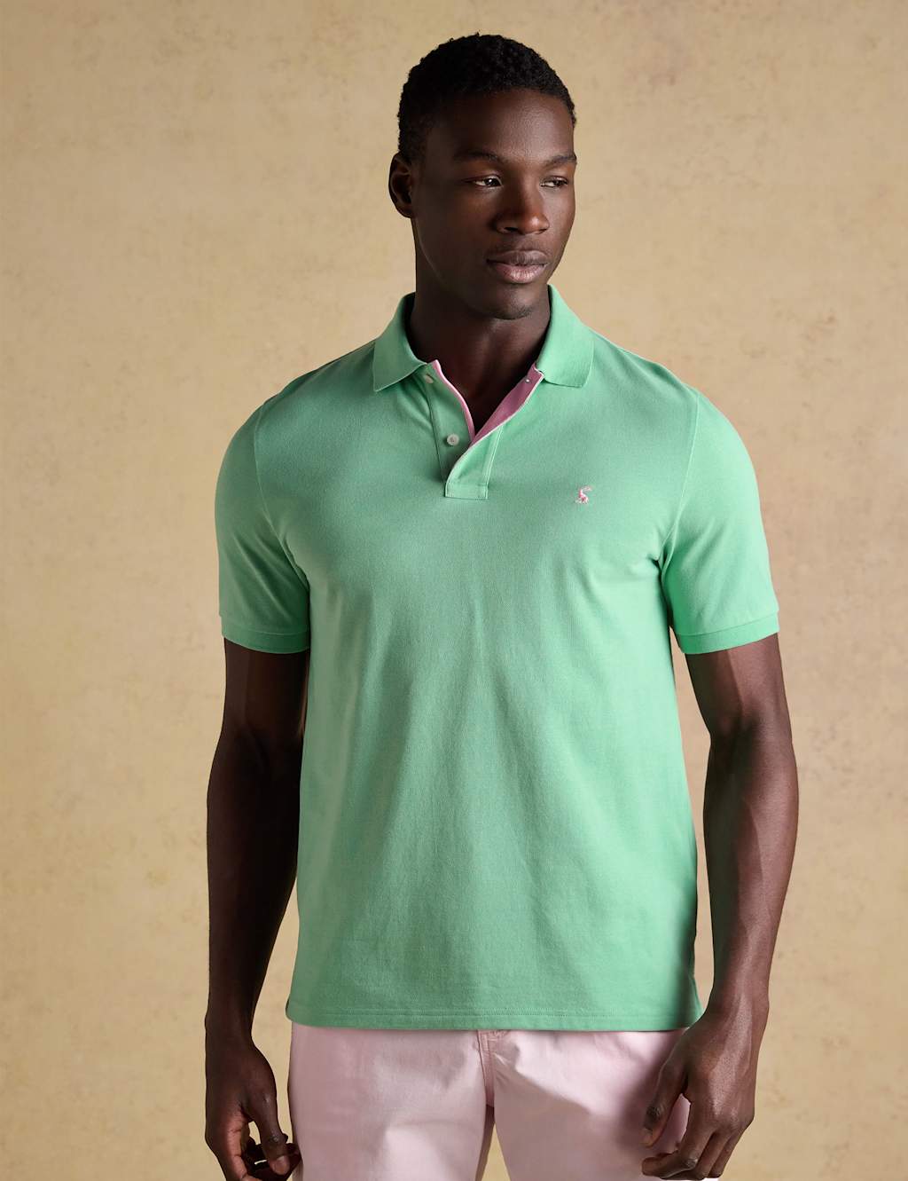 Joules Men's Pure Cotton Pique Polo Shirt - 2XL - Light Green - Available at M&S