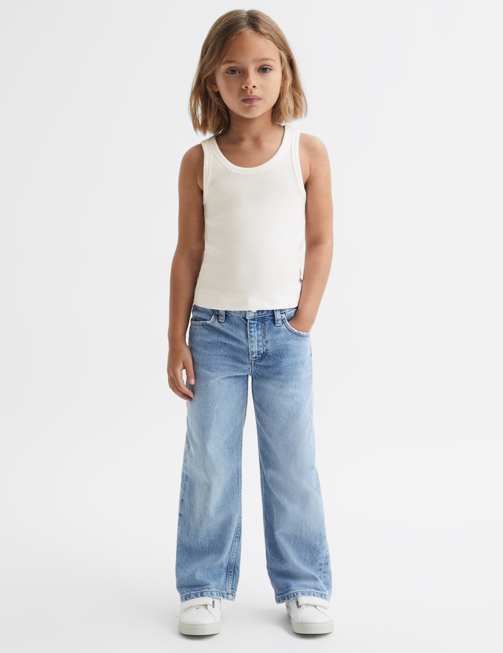 Pure Cotton Ribbed Vest (4-14 Yrs)