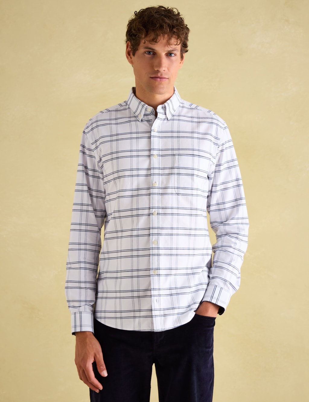 Pure Cotton Check Oxford Shirt