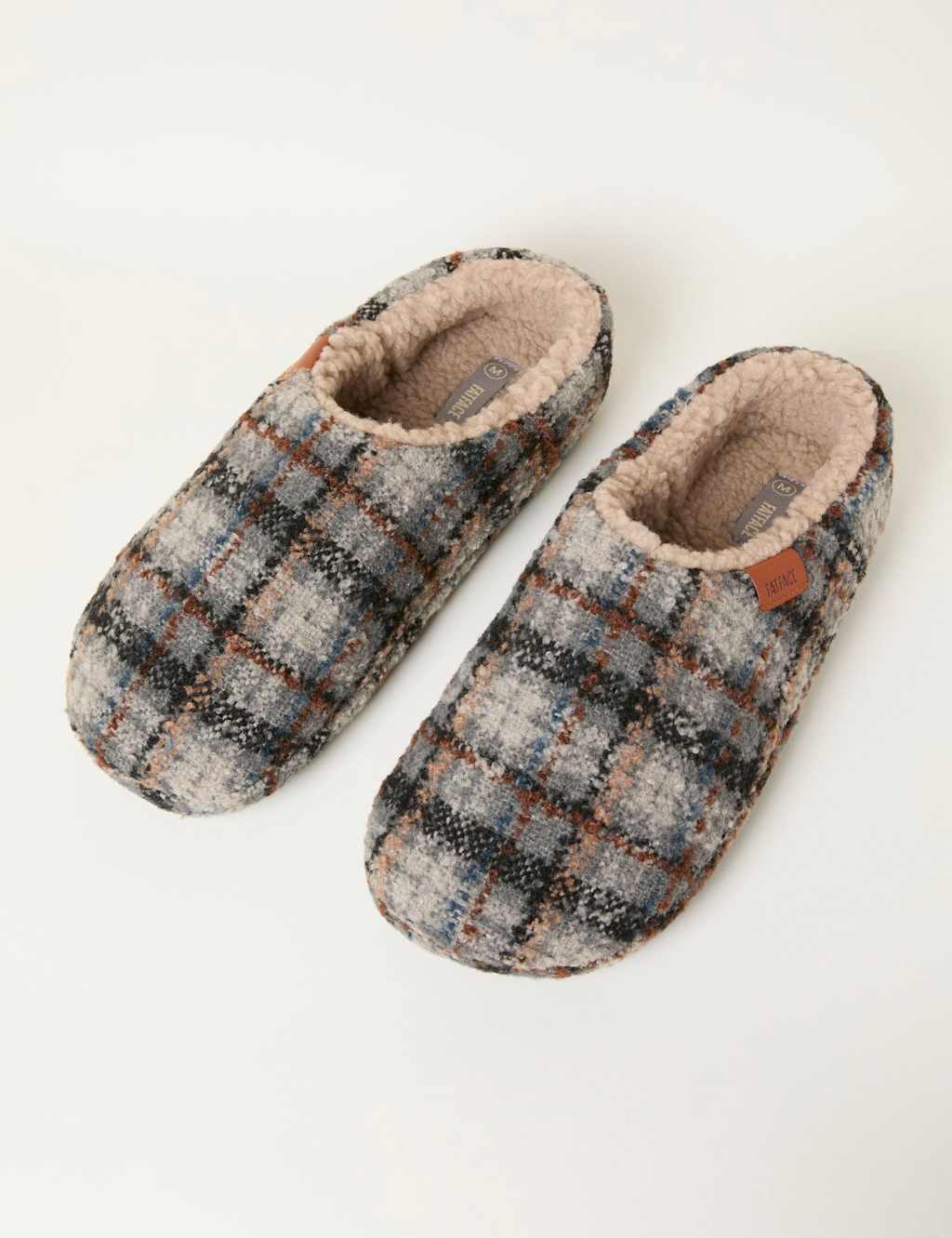 FatFace Mule Slippers Grey Mix