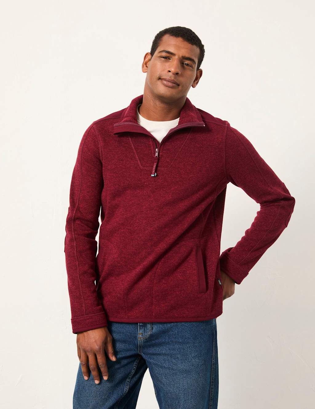 FatFace Funnel Neck Sweatshirt Red