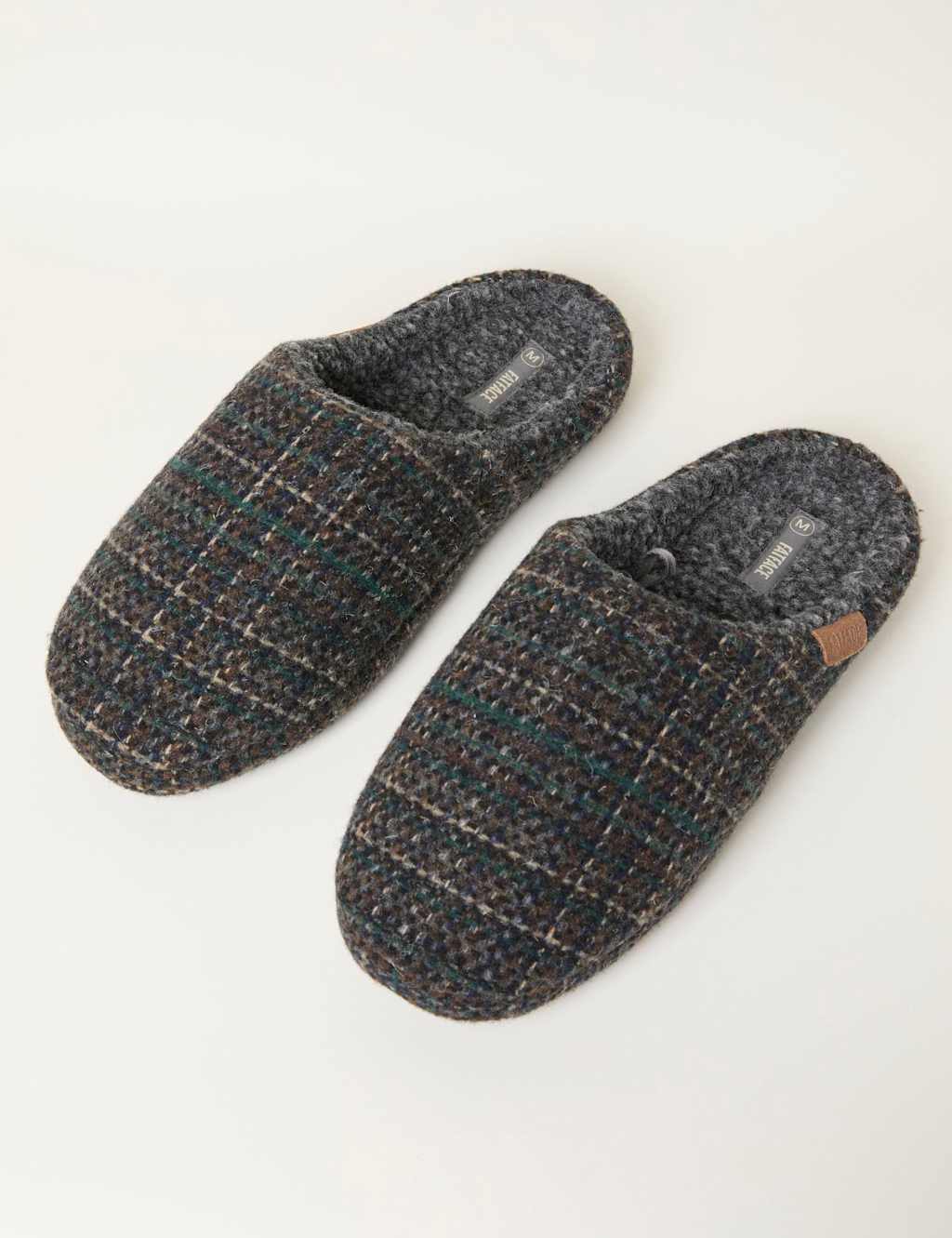 FatFace Mule Slippers Grey Mix