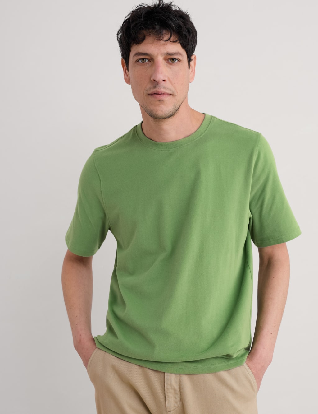 Pure Cotton Crew Neck T-Shirt