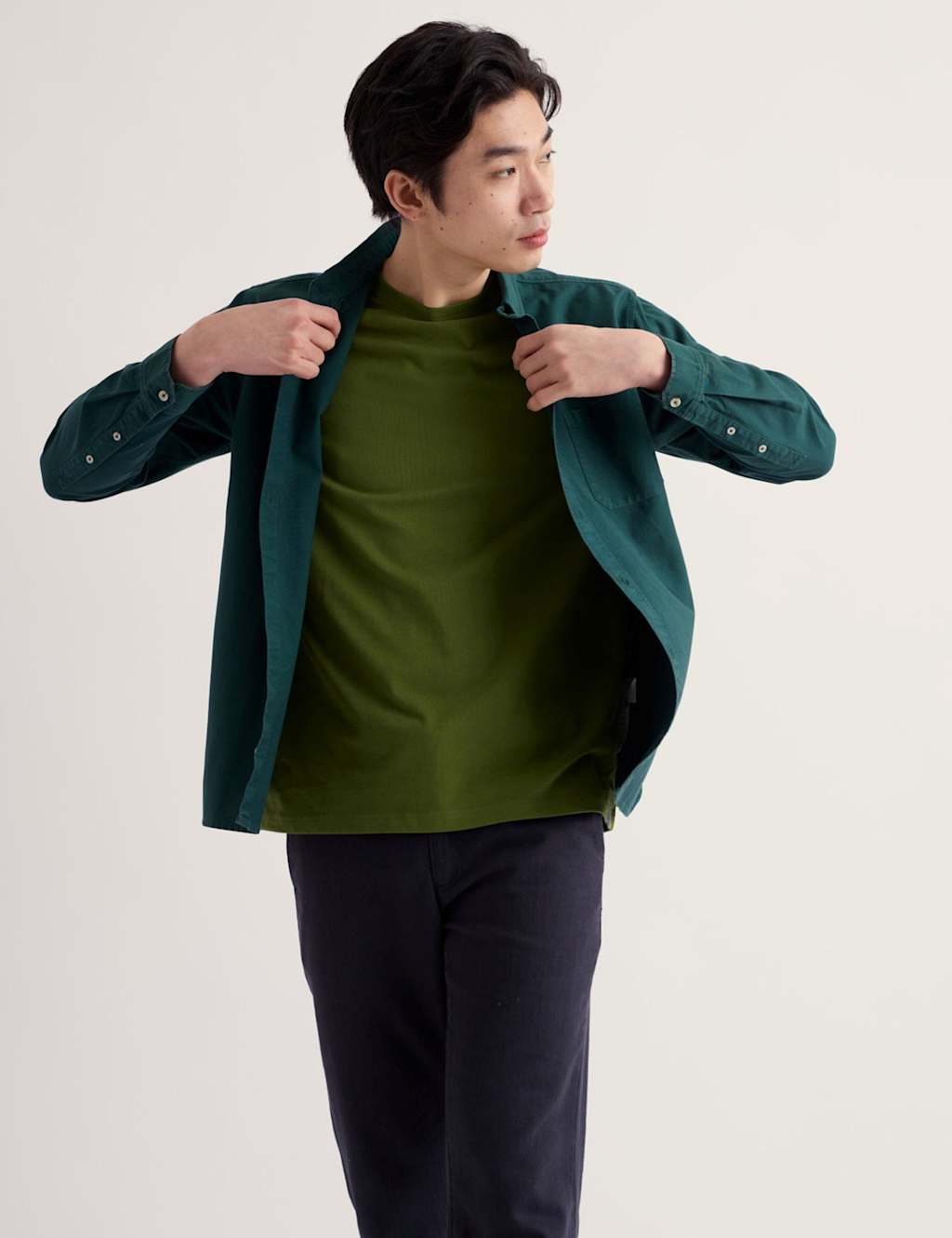 Seasalt Cornwall Men's Pure Cotton Crew Neck T-Shirt - XL - Dark Green - Available at M&S