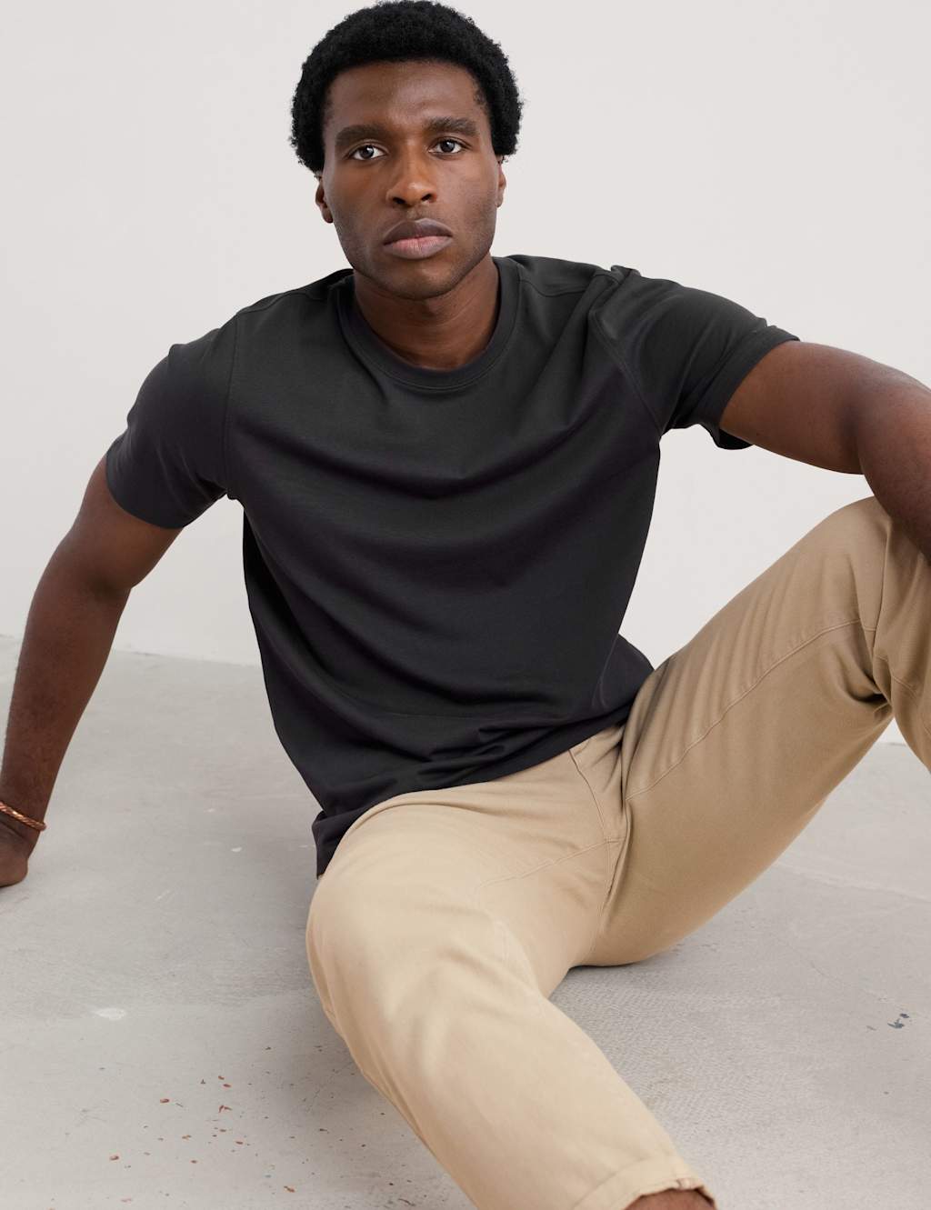 Seasalt Cornwall Men's Pure Cotton Crew Neck T-Shirt - M - Black - Available at M&S