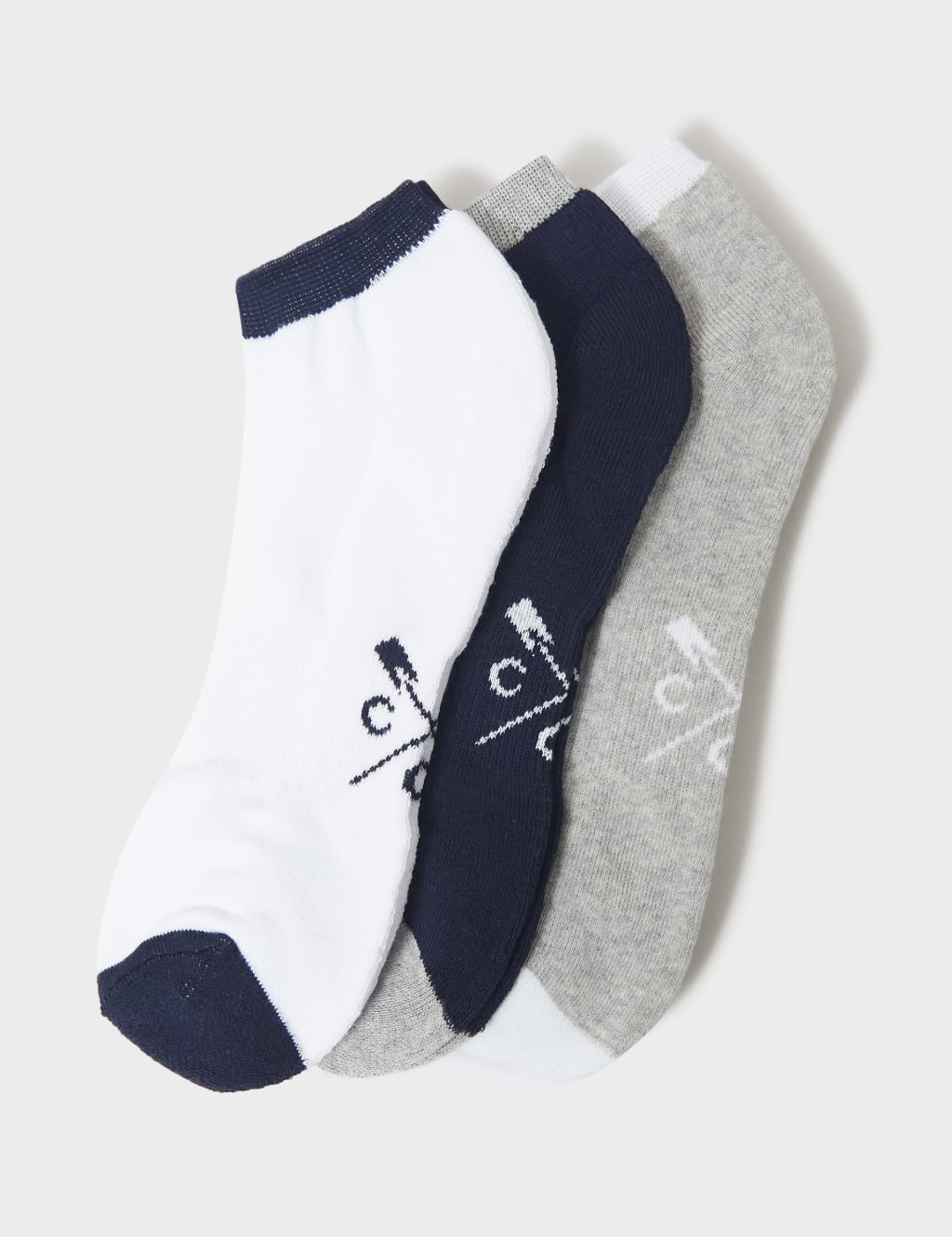 Crew Clothing Men's 3pk Trainer Socks - Navy Mix, Navy Mix