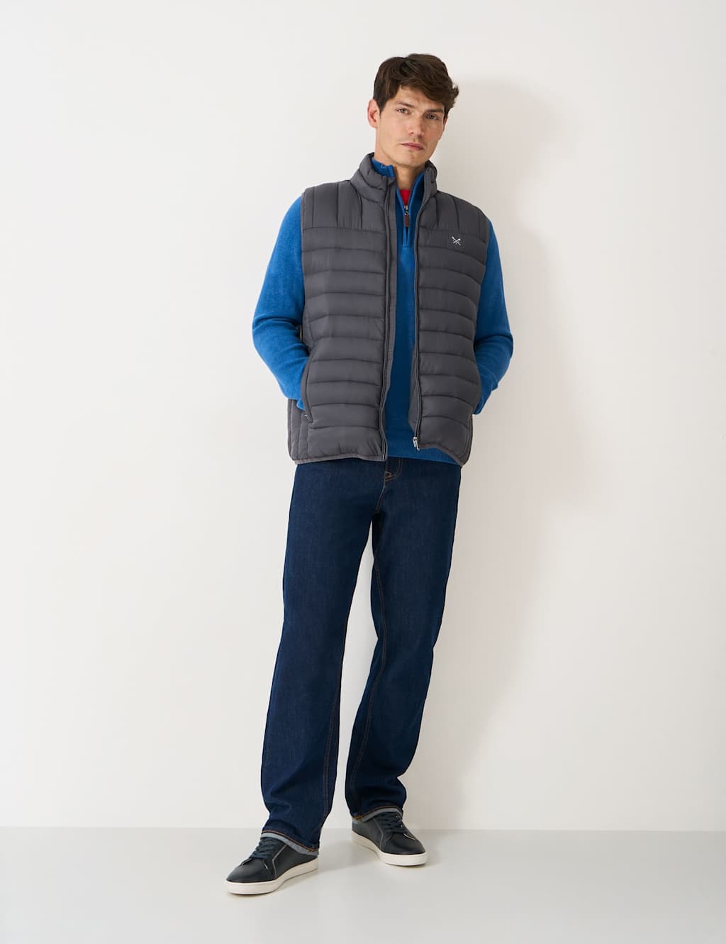 Crew Clothing Padded Gilet Charcoal