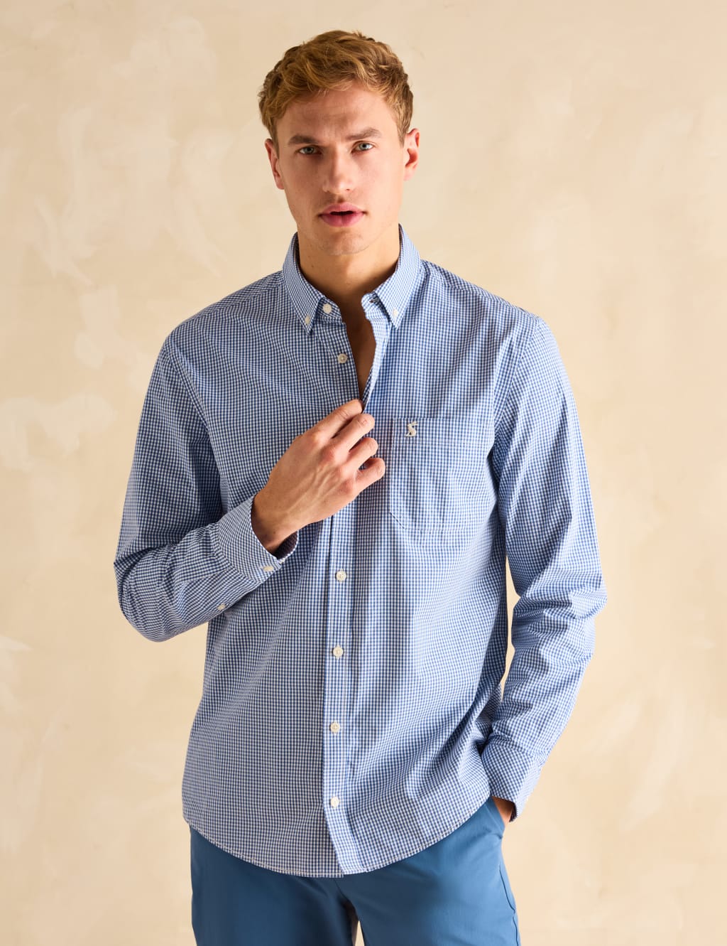 Pure Cotton Check Oxford Shirt