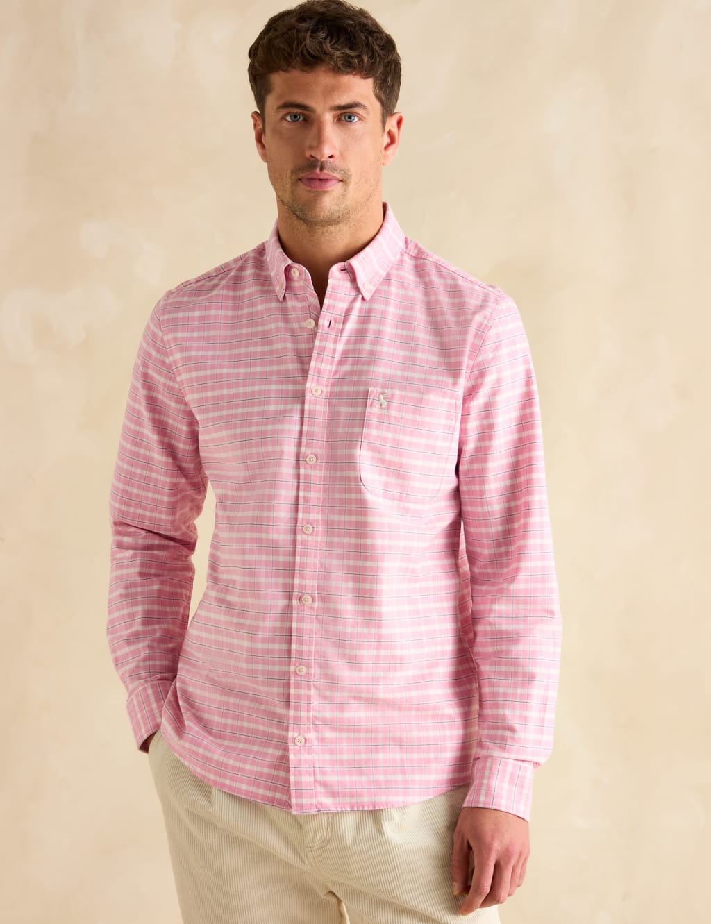 Pure Cotton Checked Oxford Shirt