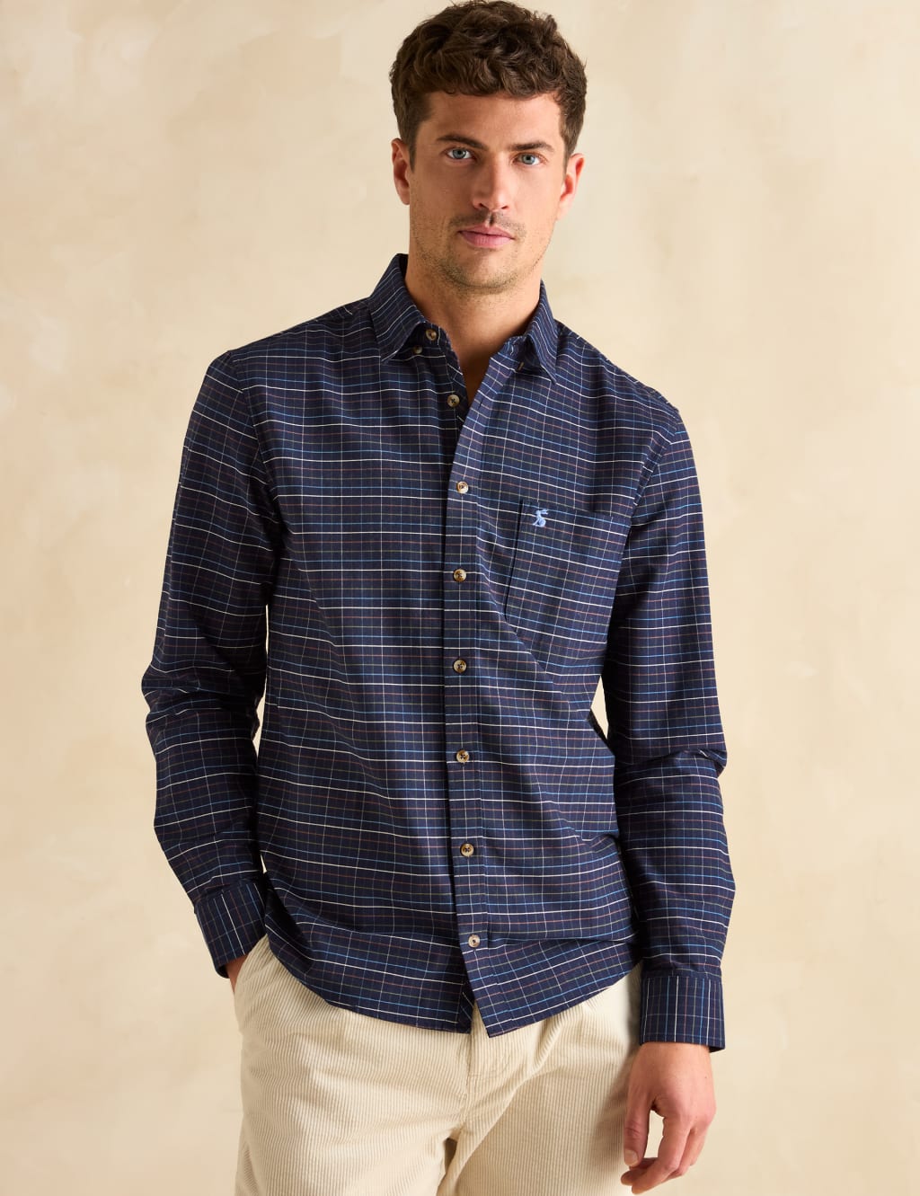 Pure Cotton Checked Oxford Shirt