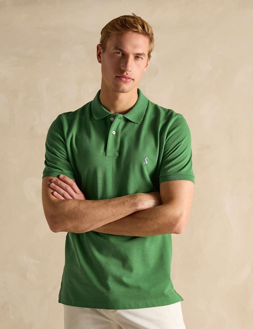 Pure Cotton Piqué Tipped Collar Polo Shirt