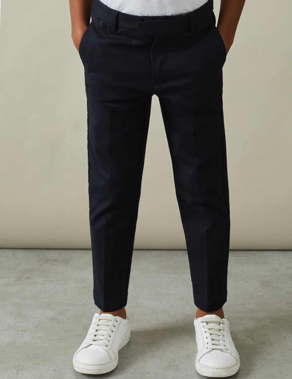 Slim Cotton Rich Trousers (3-14 Yrs)