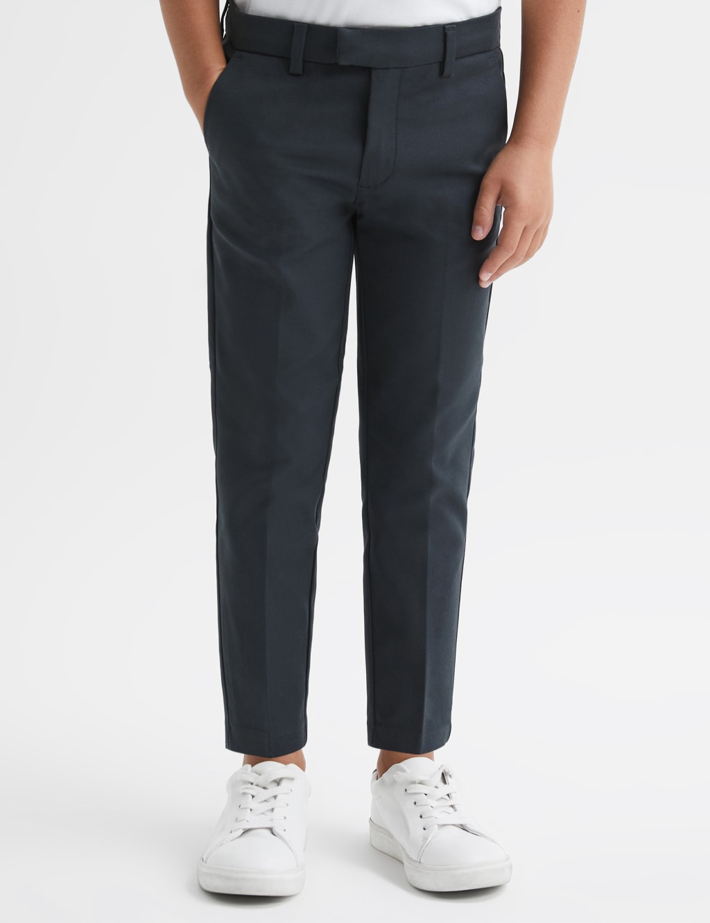 Slim Cotton Rich Trousers (3-14 Yrs)