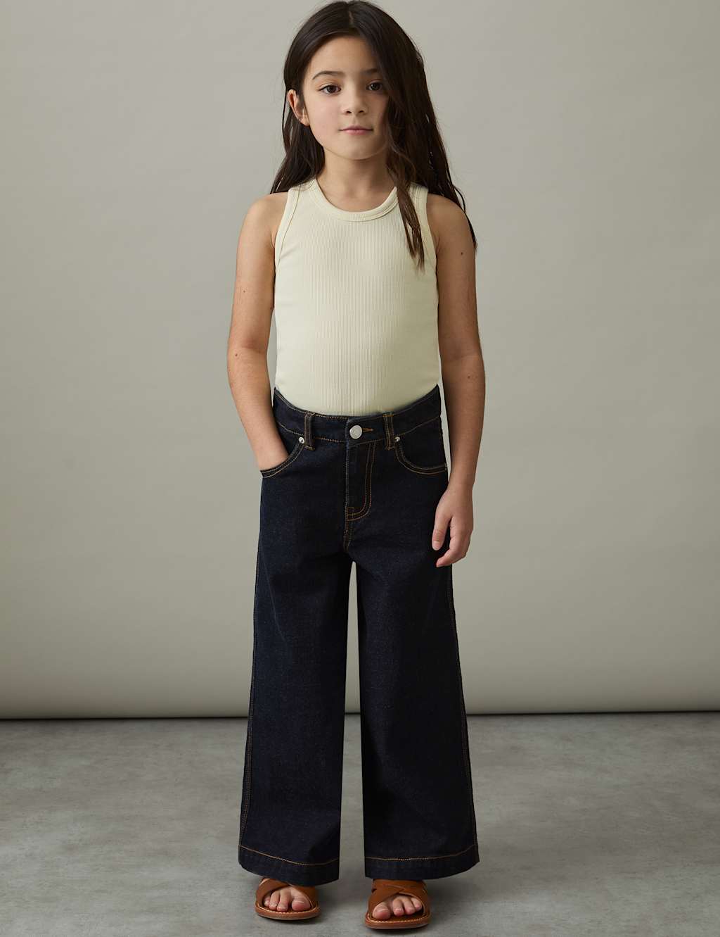 Reiss Girls Denim Flared Jeans (4-14 Yrs) - 8-9 Y - Blue, Blue