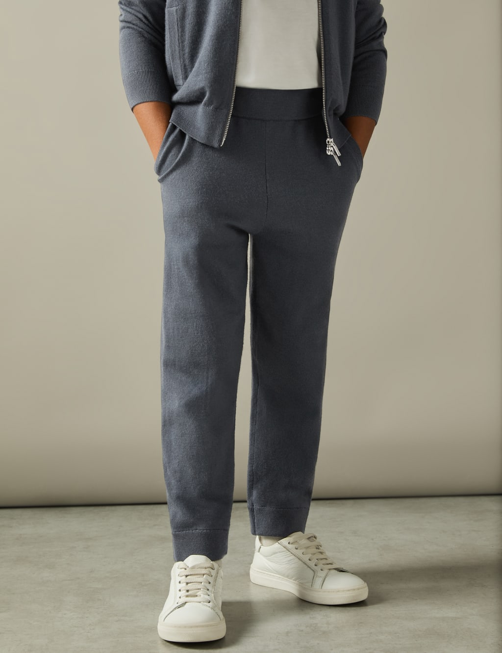 Reiss Boys Slim Elasticated Waist Joggers (3-14 Yrs) - 8-9 Y - Blue, Blue