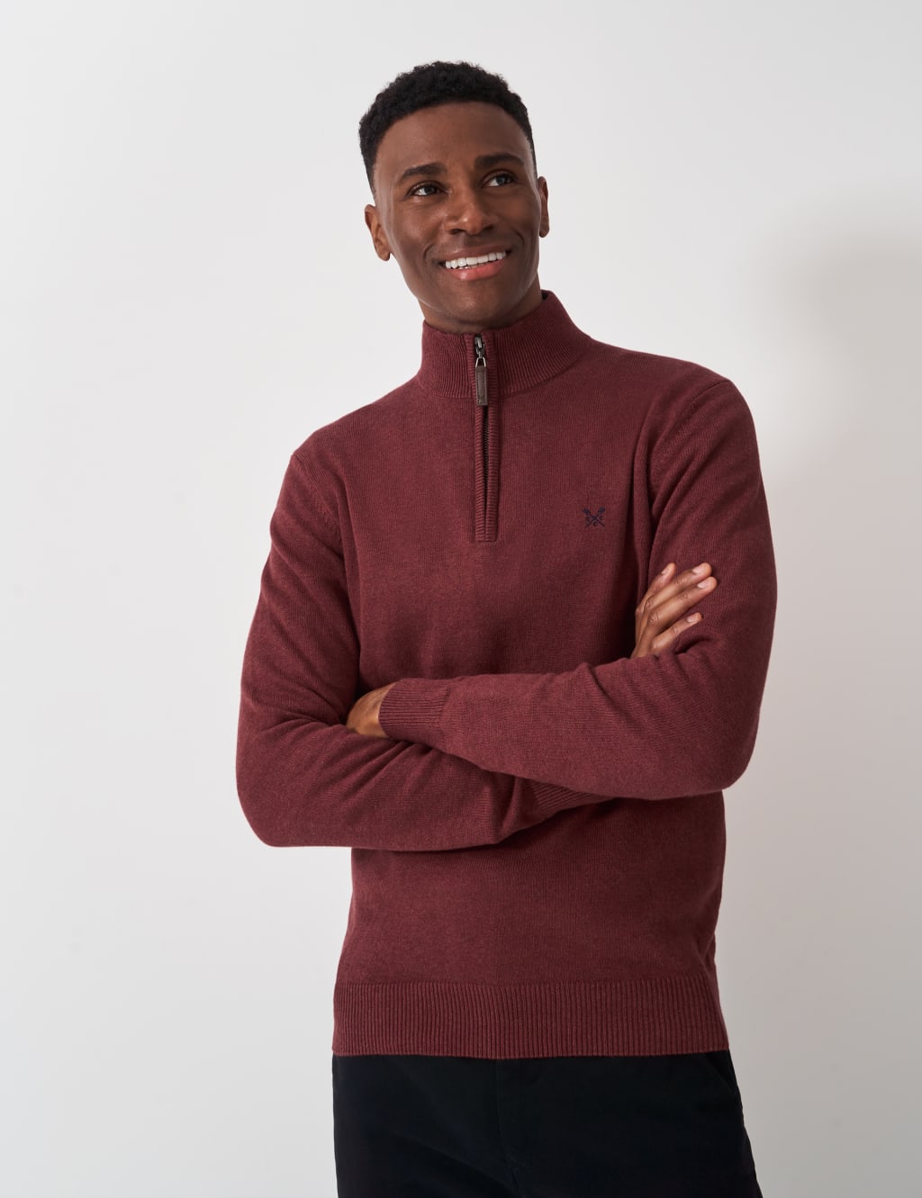 Pure Cotton Half Zip Jumper