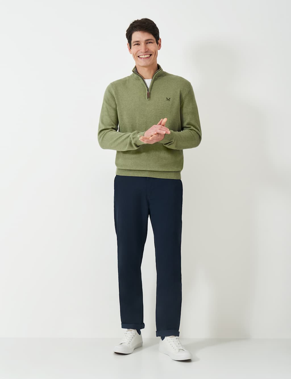 Pure Cotton Half Zip Jumper