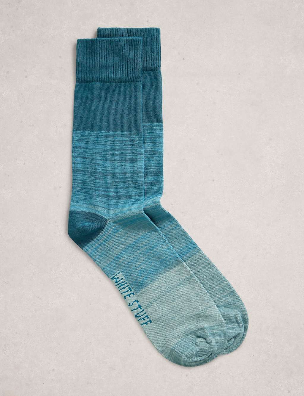 White Stuff Spacedye Cotton Rich Socks Blue Mix