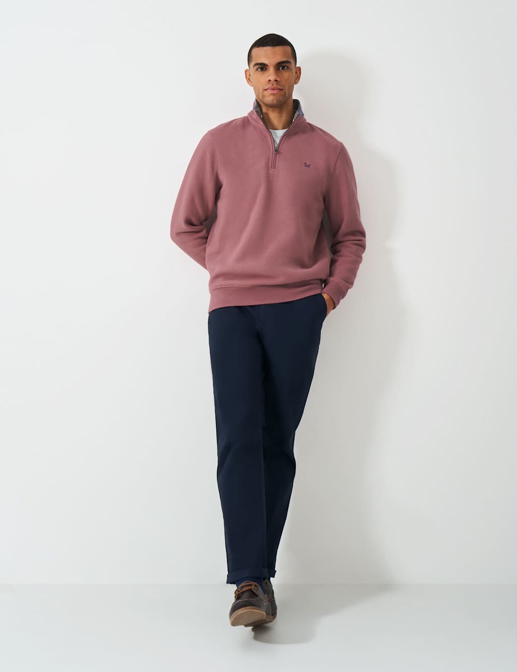 Cotton Rich Half Zip Sweatshirt