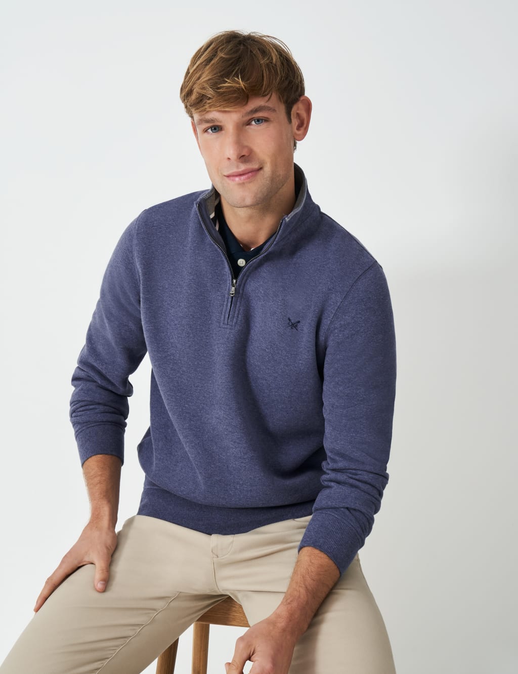 Cotton Rich Half Zip Sweatshirt