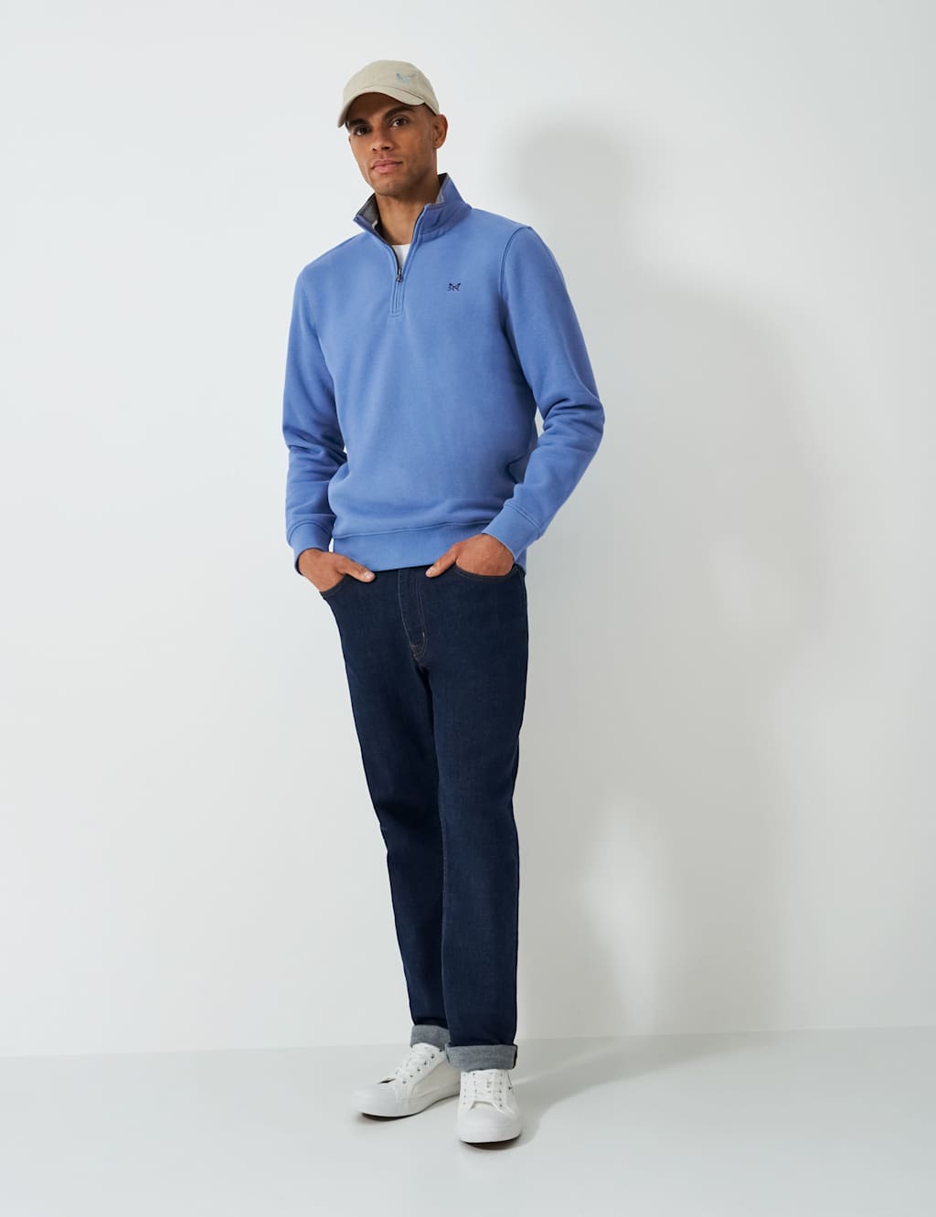 Cotton Rich Half Zip Sweatshirt