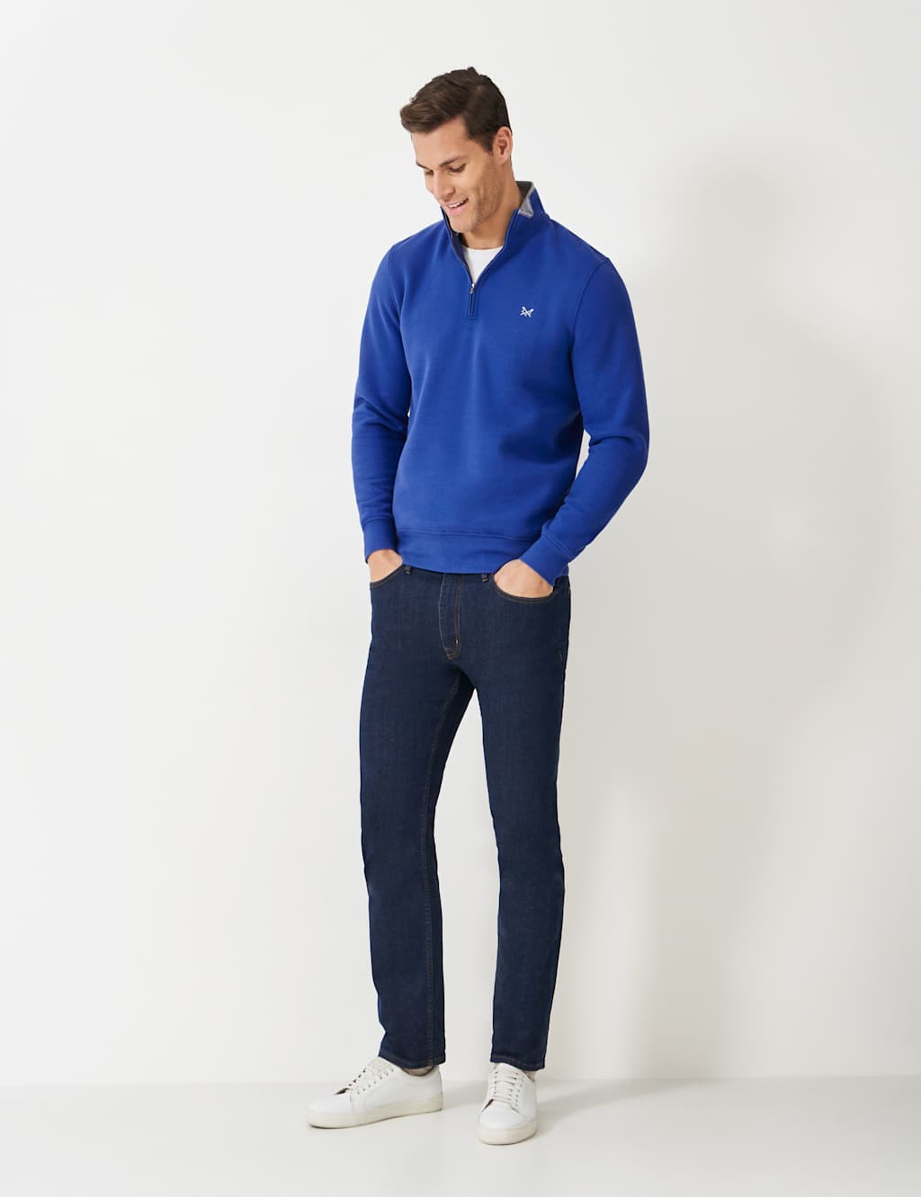 Cotton Rich Half Zip Sweatshirt