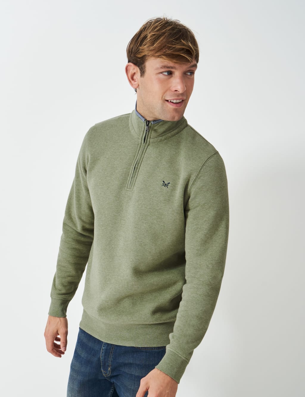 Cotton Rich Half Zip Sweatshirt