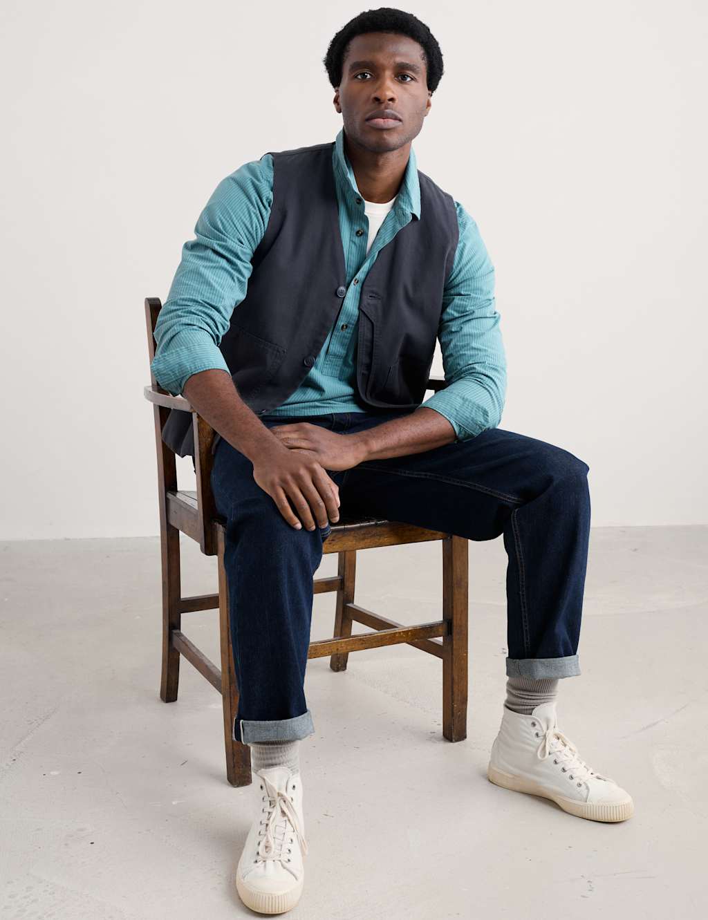 Pure Cotton Striped Overshirt
