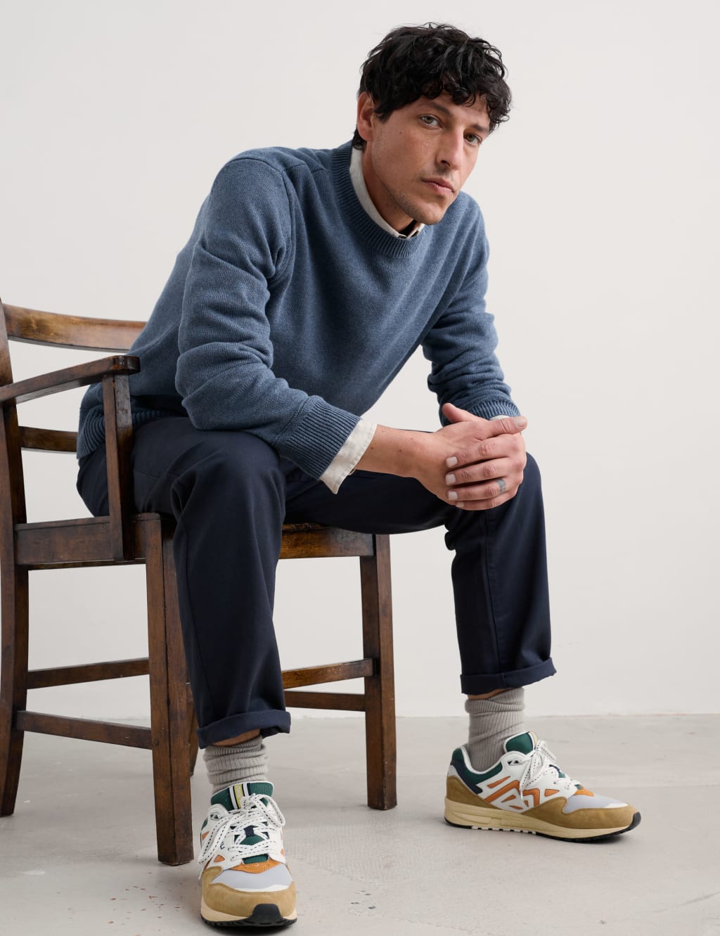 Pure Cotton Crew Neck Jumper