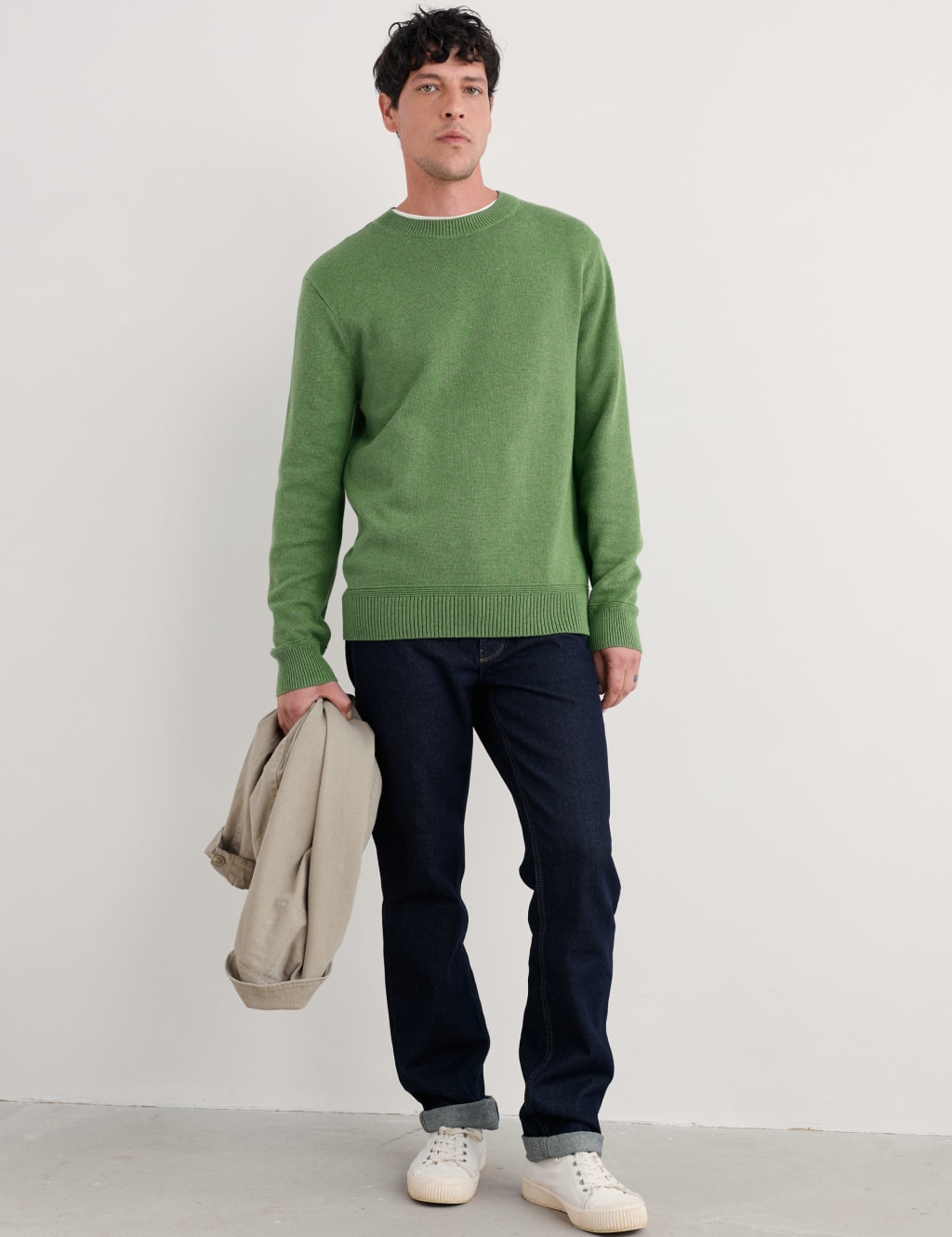 Pure Cotton Crew Neck Jumper