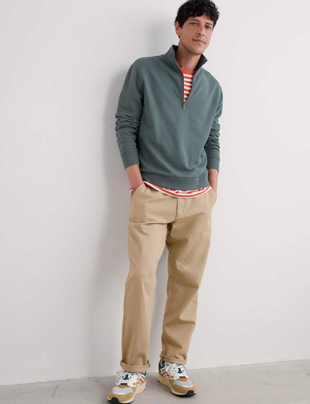 Pure Cotton Half Zip Sweatshirt