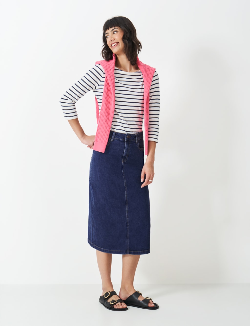 Denim Midi Skirt