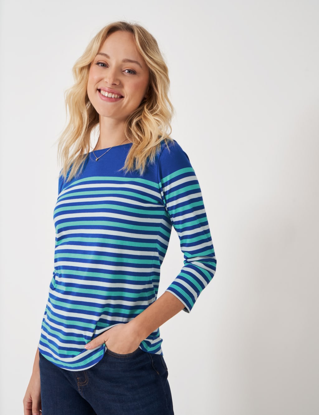 Pure Cotton Striped Top