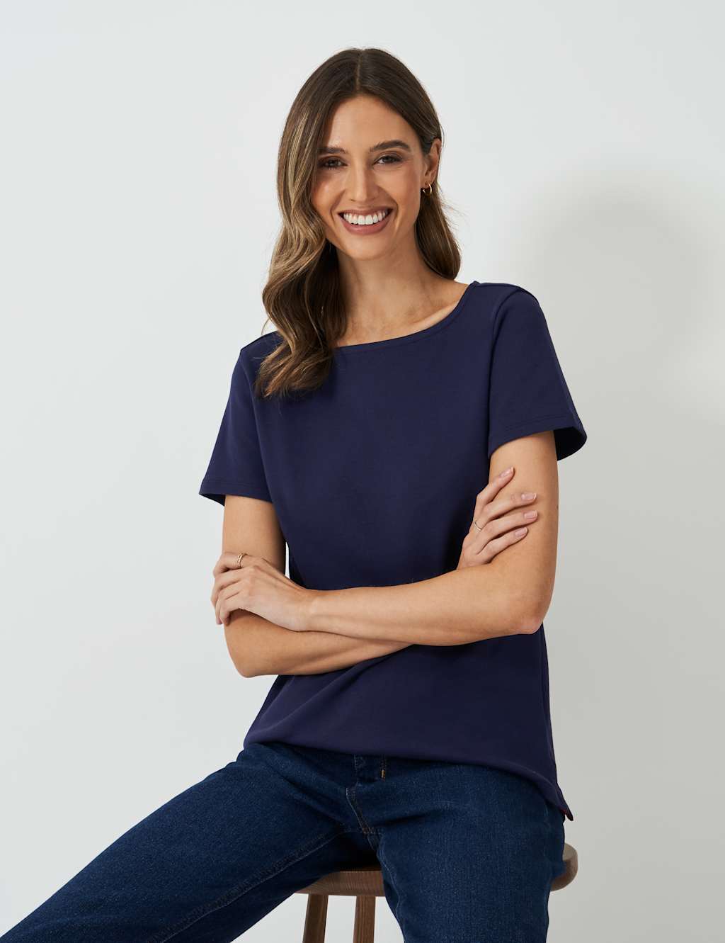 Pure Cotton Crew Neck T-Shirt