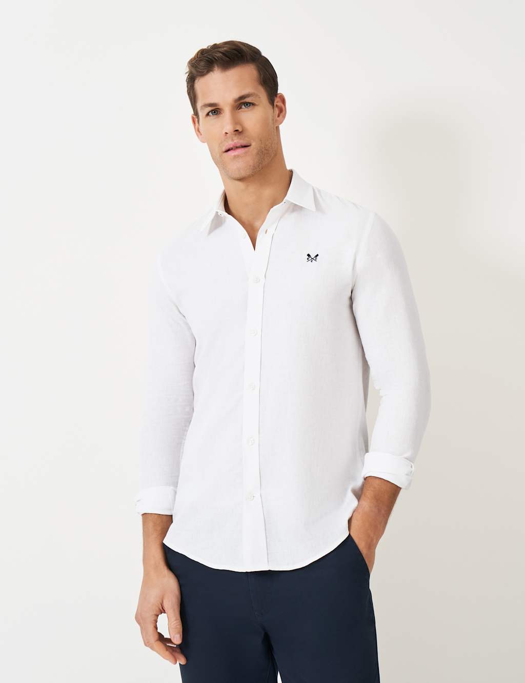 Regular Fit Linen Rich Shirt
