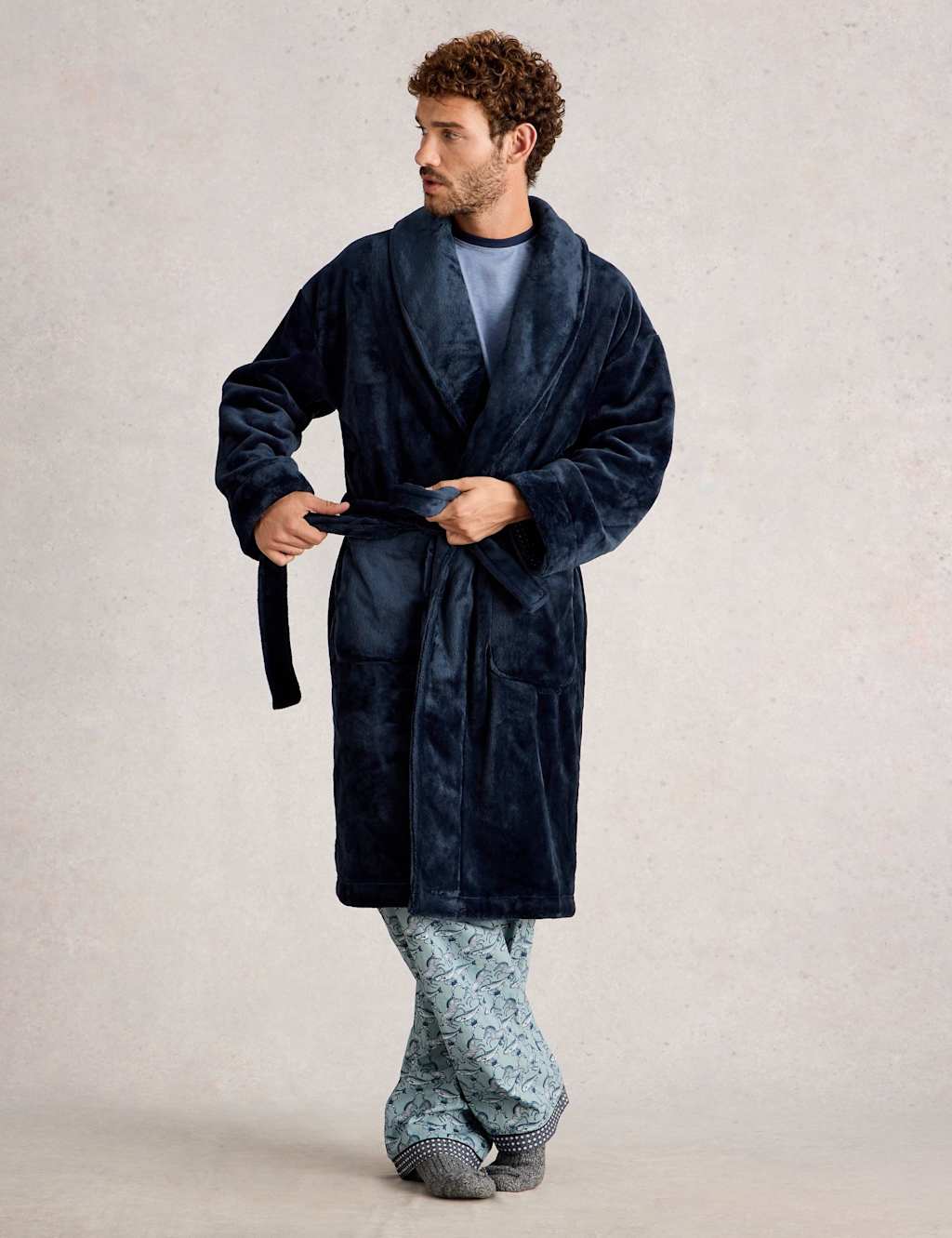 White Stuff Dressing Gown Navy