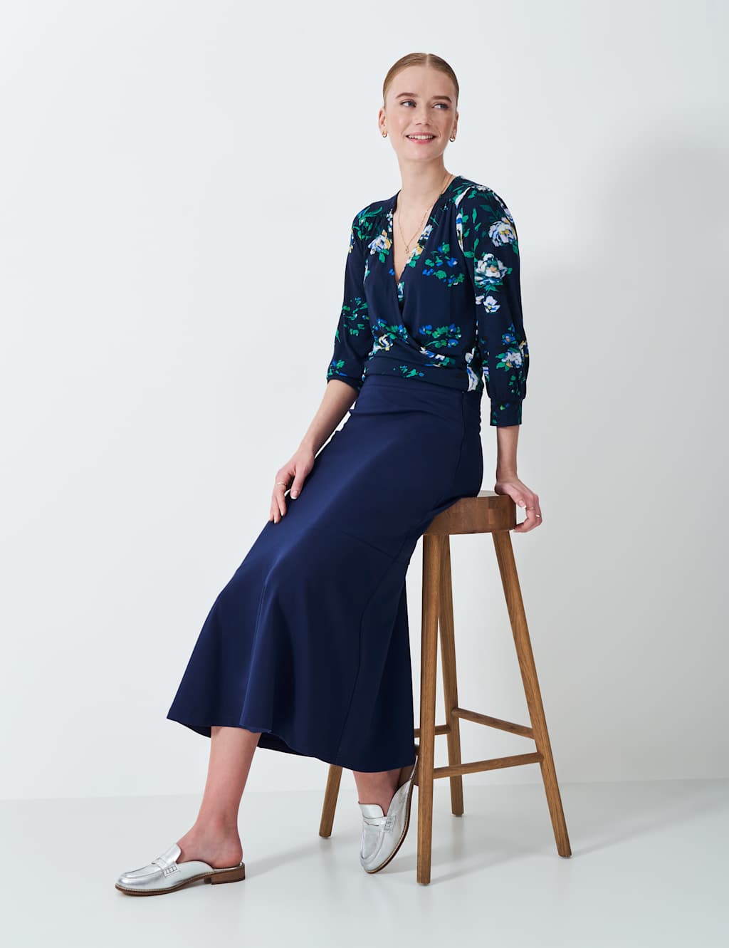 Midi A-Line Skirt