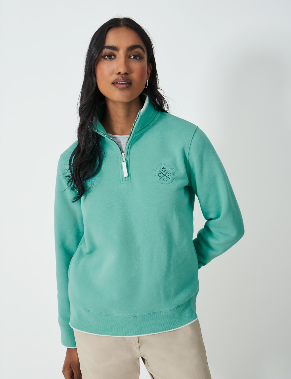 Cotton Rich Half Zip Sweatshirt