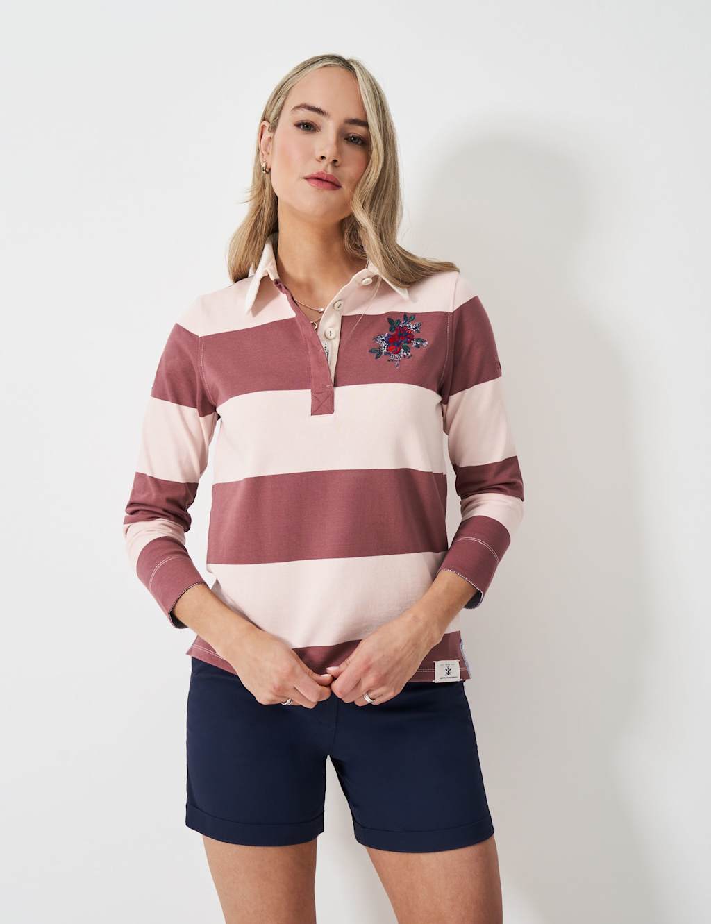 Pure Cotton Striped Rugby Top
