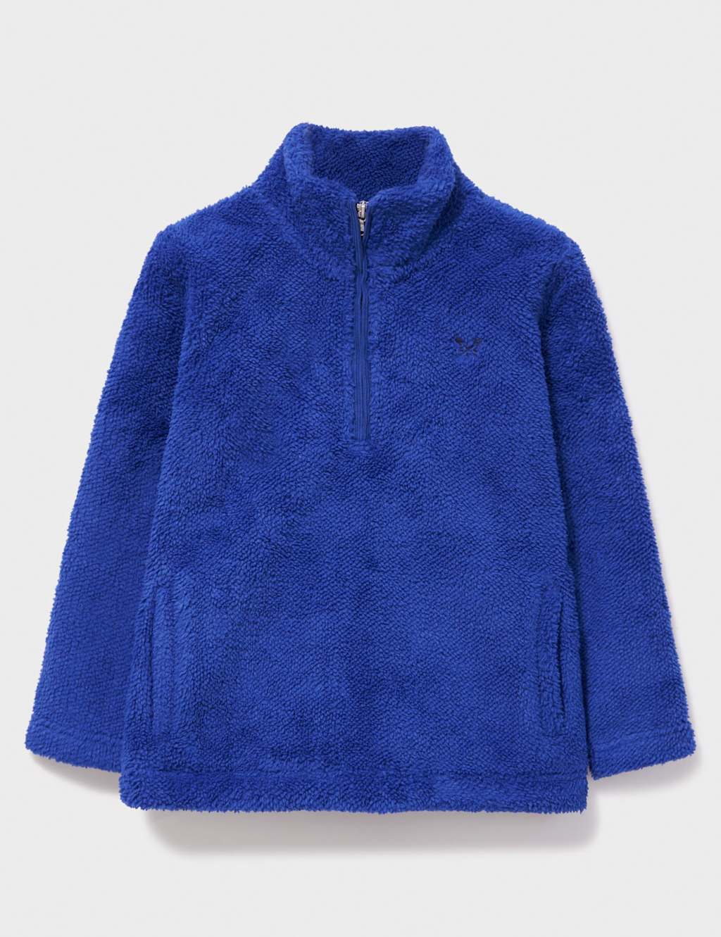 Crew Clothing Half Zip Borg Fleece Top (3-12 Yrs) Dark Blue