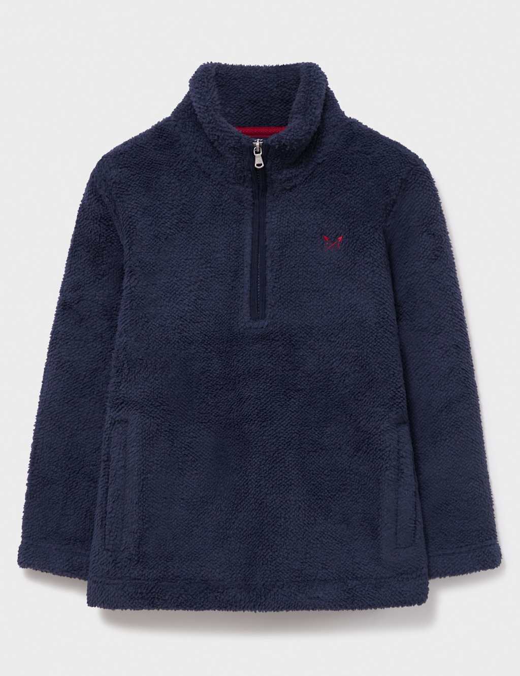 Crew Clothing Half Zip Borg Fleece Top (3-12 Yrs) Navy