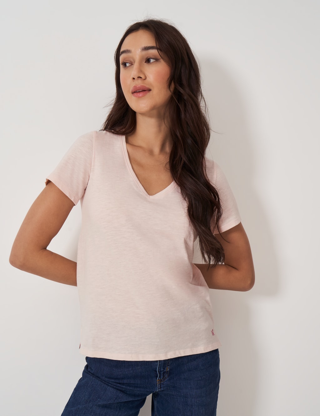 Pure Cotton V-Neck T-Shirt