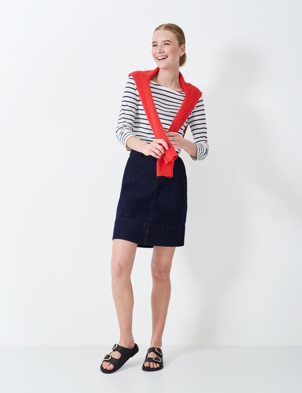 Denim Midi Skirt