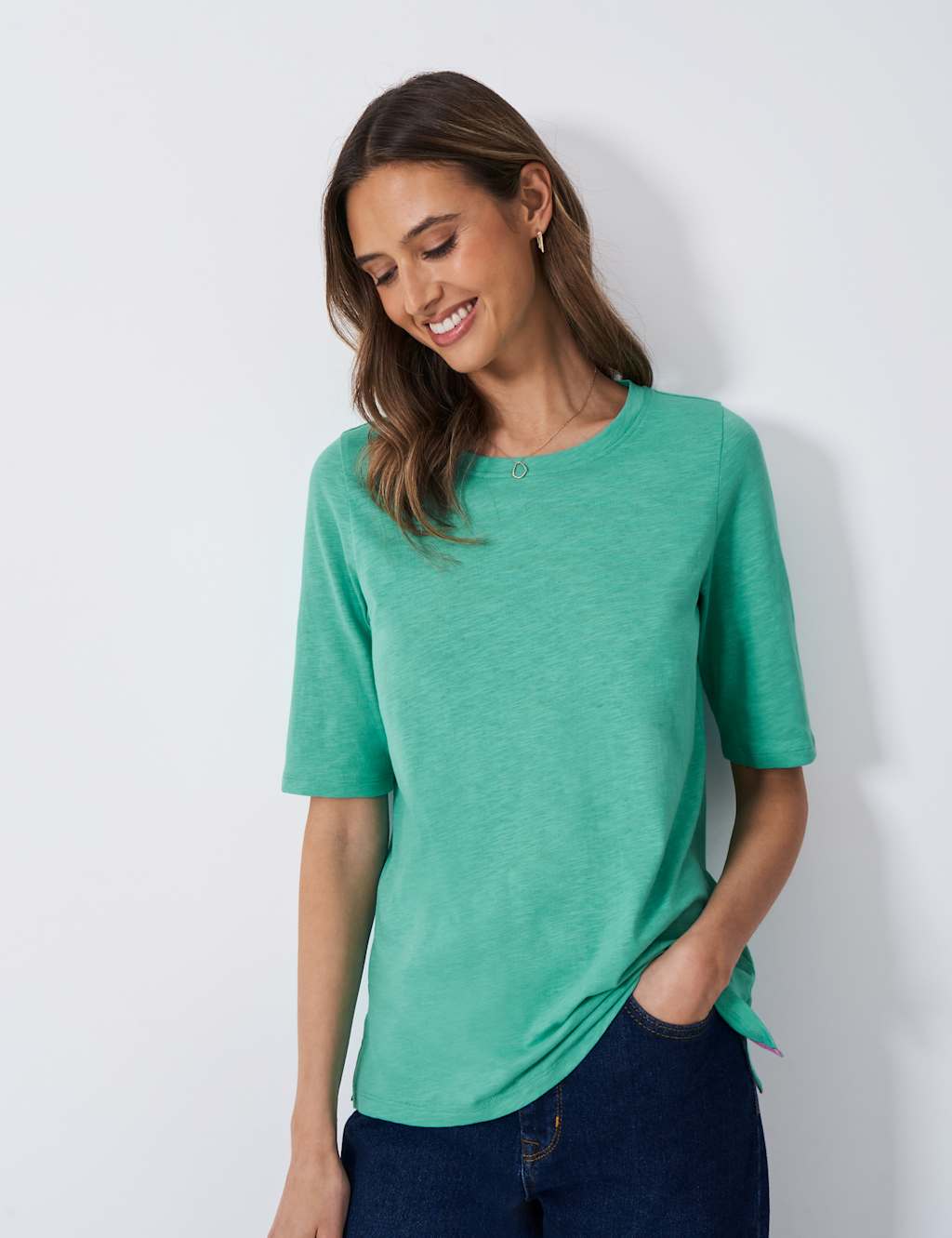 Pure Cotton Crew Neck T-Shirt