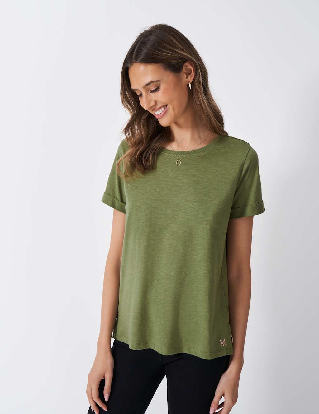Pure Cotton Crew Neck T-Shirt