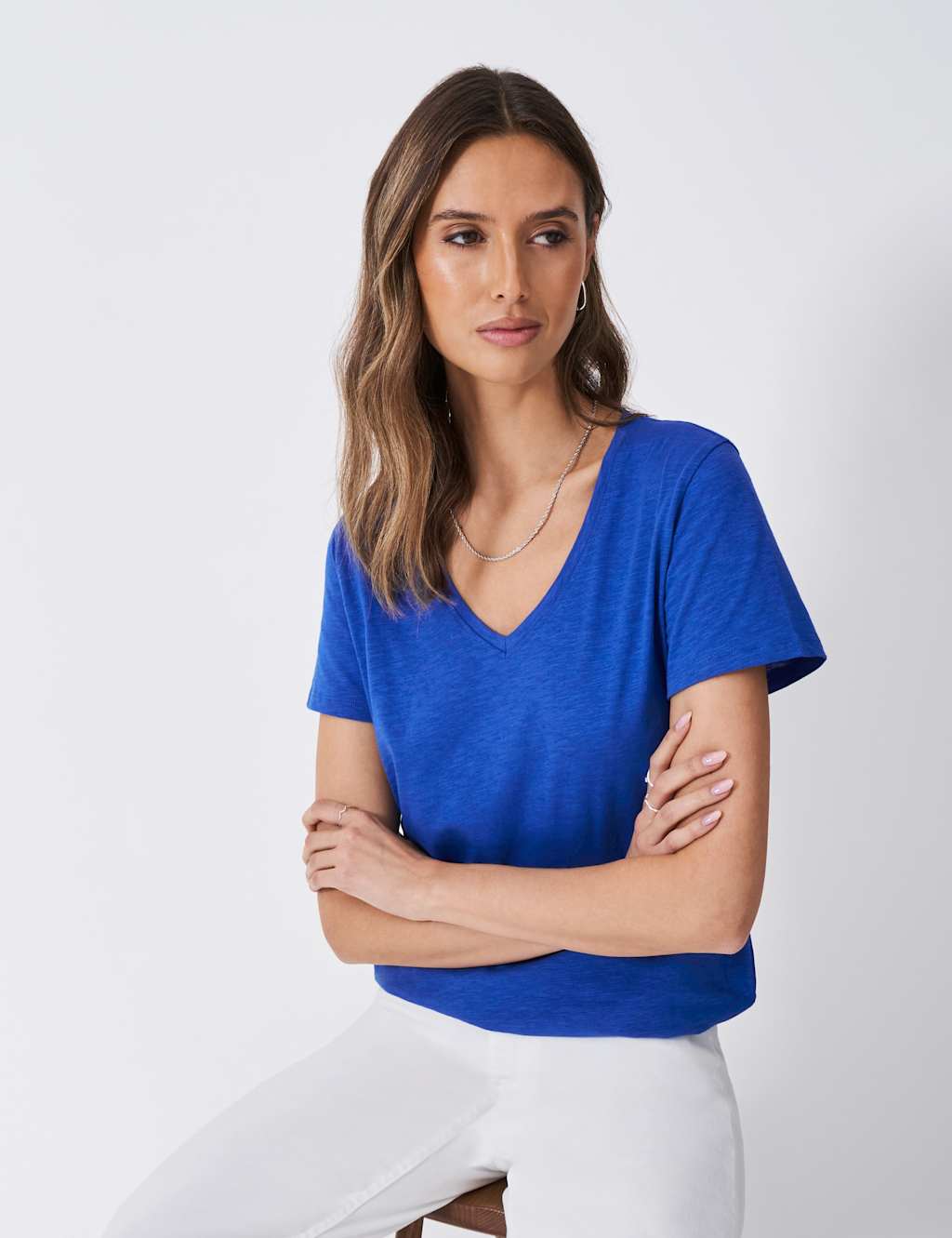 Pure Cotton V-Neck T-Shirt