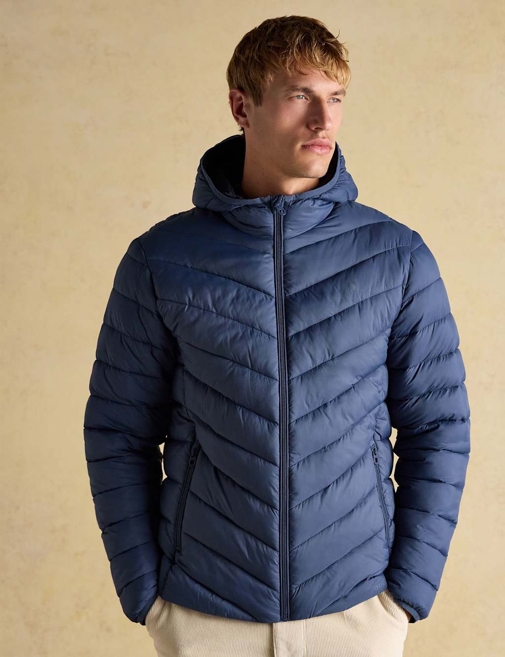 Joules Hooded Padded Puffer Jacket Light Blue