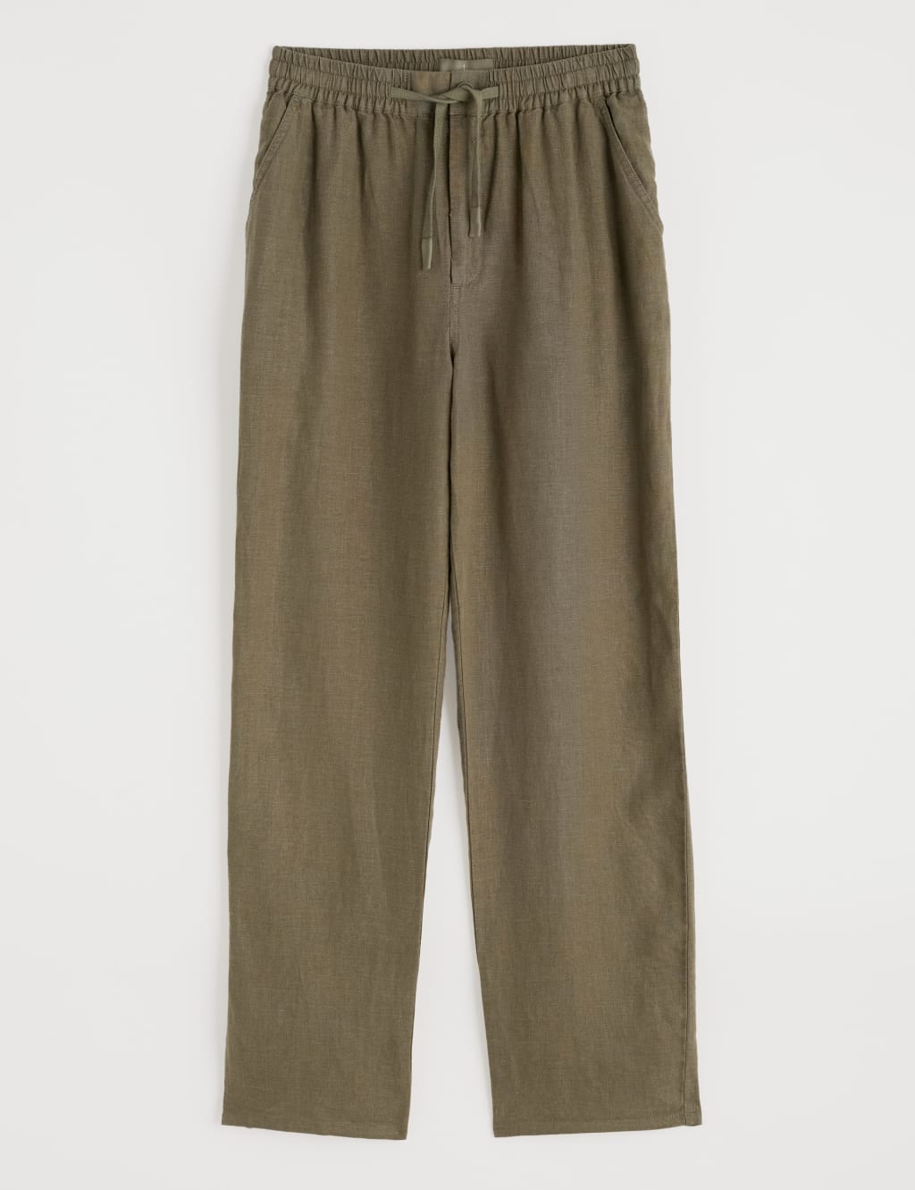 Tapered Fit Pure Linen Trousers