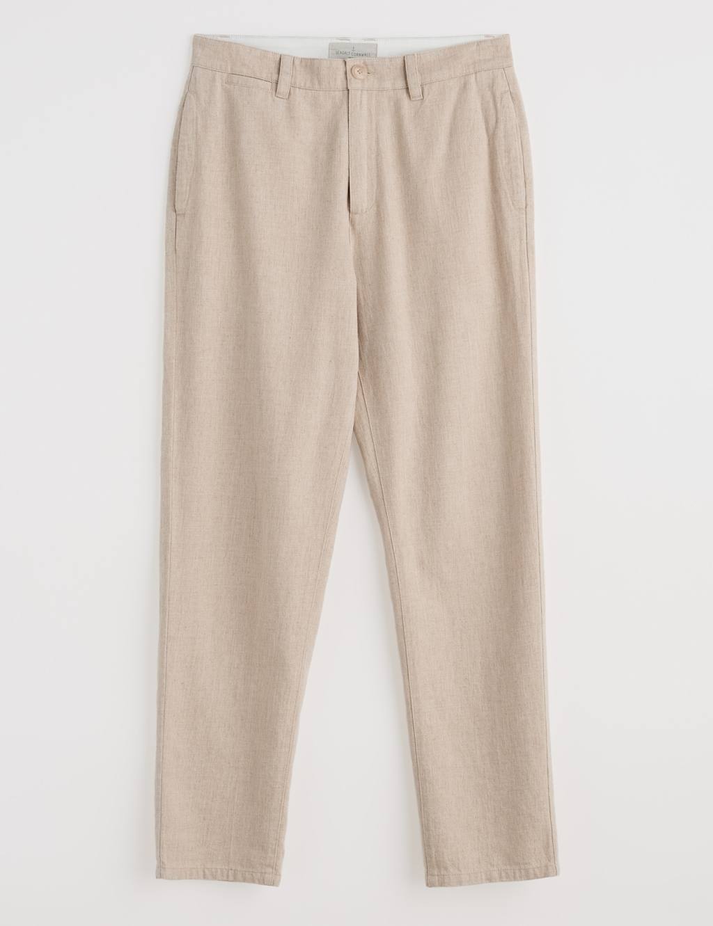 Slim Fit Linen Blend Trousers