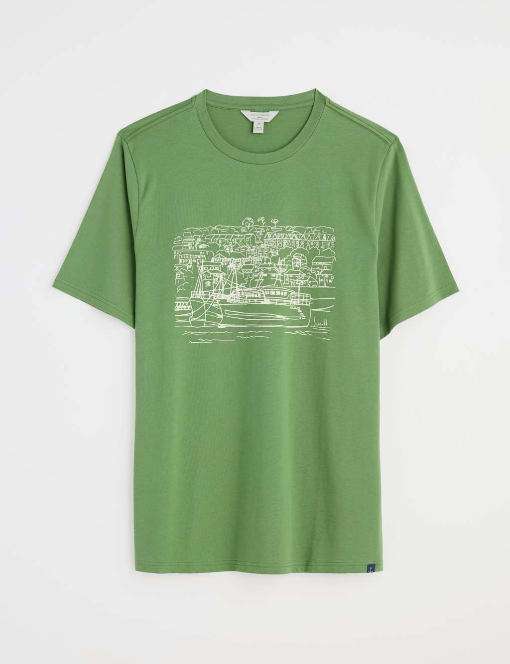 Pure Cotton Boat Print T-Shirt